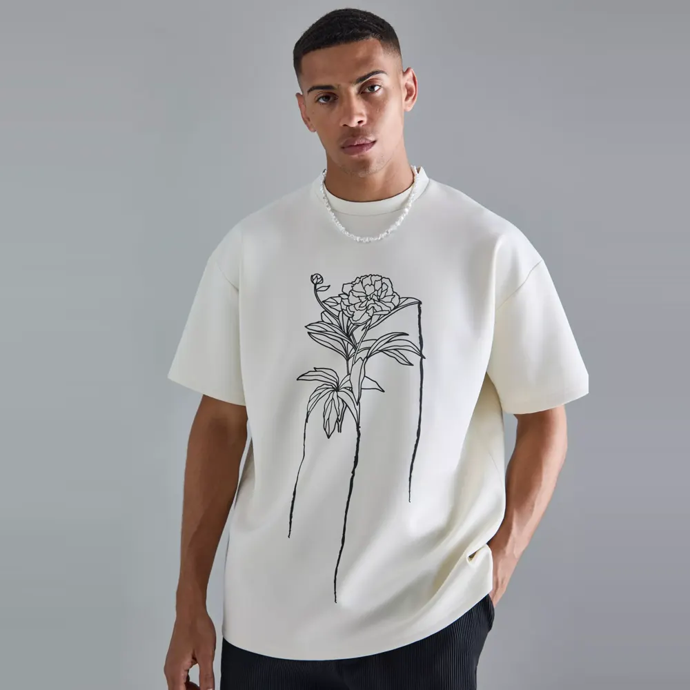 Oversized Marble Heart Graphic T-shirt
