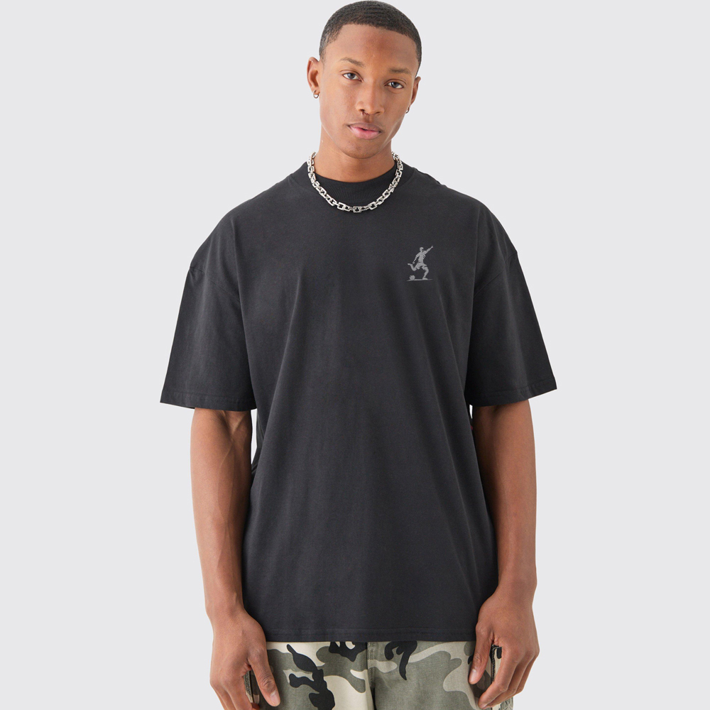 Oversized Faux Layer Spray Wash T-Shirt