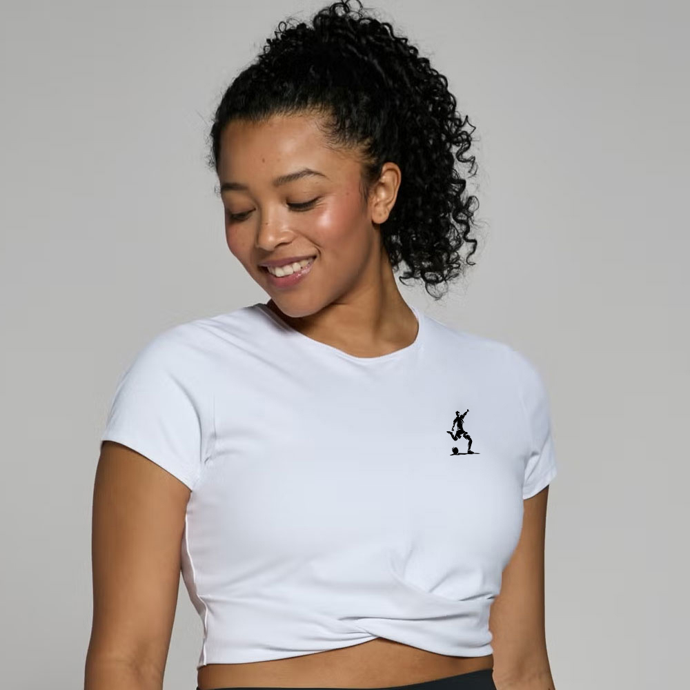 Seamless Long Sleeve Crop Top – White